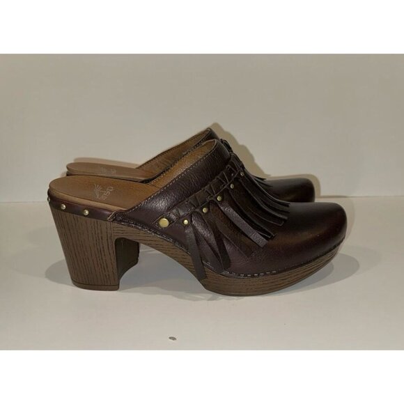 Dansko Deni Mule Clog Fringe Studded Women's Size 41 - Picture 1 of 11